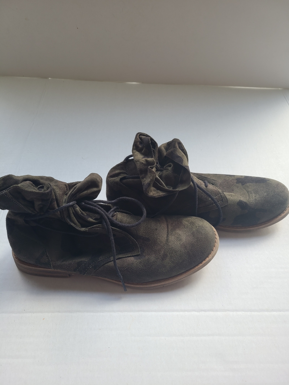 Forever 21 Camo Lace-Up Ankle Booties